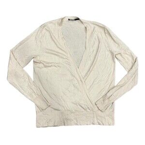 The Limited Beige Faux Wrap Sweater M